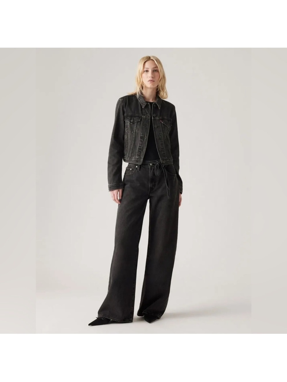 Levi's Black Wide-Leg Jeans